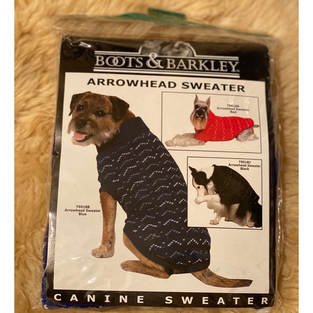 NWT Dog Sweater - Blue and White Knit - Medium